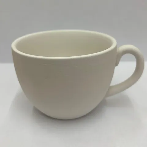 Unbemaltes Keramikgefäß: Henkeltasse